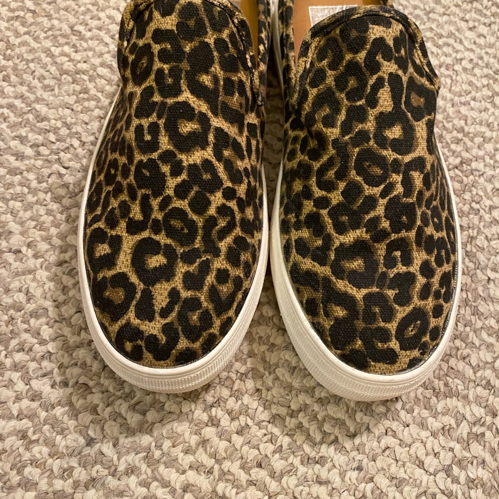 Leopard Print Slip-On Sneakers